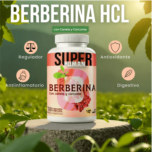 🌿 Berberina HCL – Control Glucémico Total + Antioxidantes Naturales